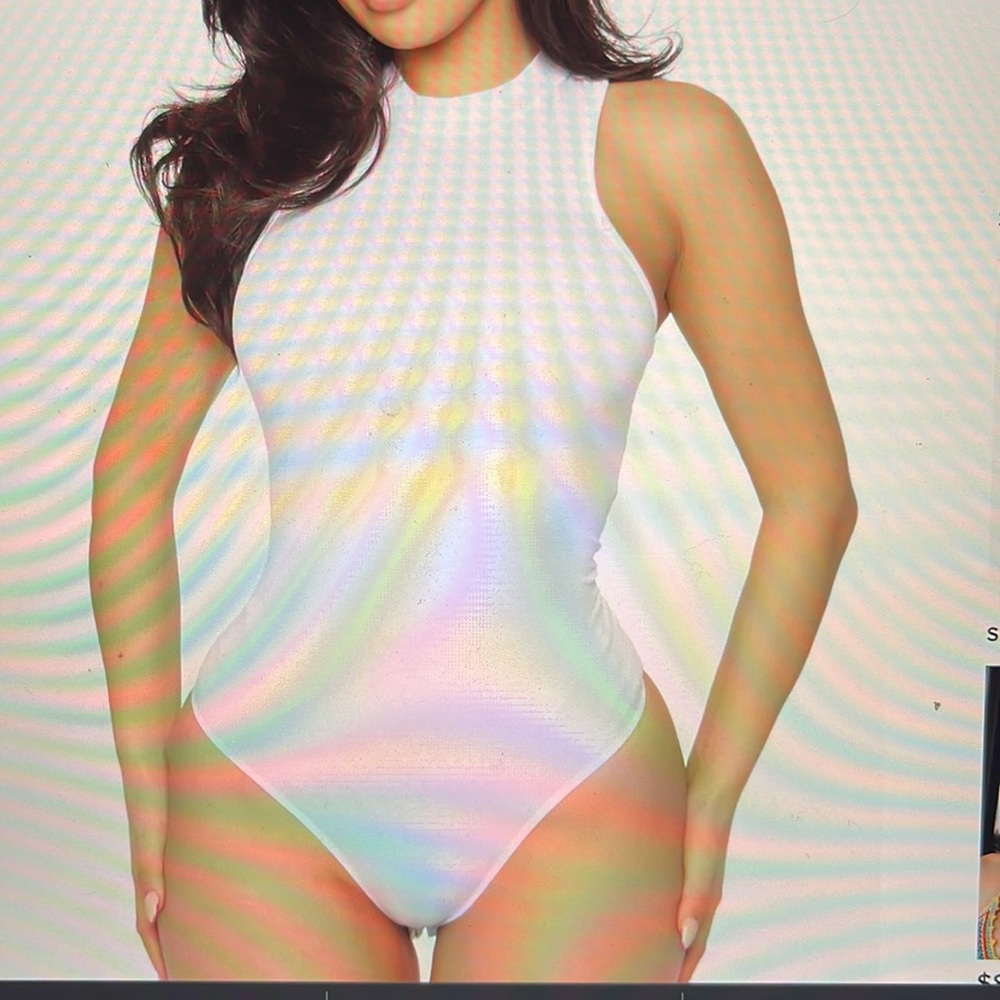 Fashion nova mel sleeeless mock neck bodysuit